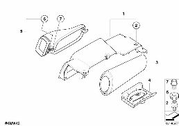Ansauggeräuschdämpfer/Filtereinsatz diagram for BMW X3 E83 2.0d