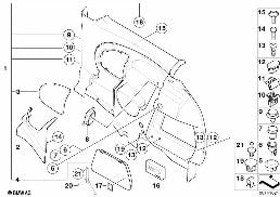 Tapicerka boczna tylna diagram for BMW MINI R50 Cooper