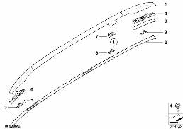 Dachzierleiste/Dachreling diagram for BMW 3 Series E46 316i