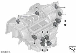 Ovladač automatická klimatizace diagram for BMW Rolls-Royce Phantom RR1 Phantom