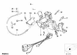 STEERING LOCK/IGNITION SWITCH diagram for BMW 8 Series E31 850Ci
