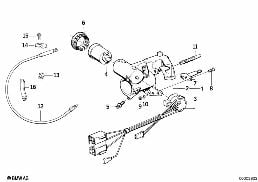 STEERING LOCK/IGNITION SWITCH diagram for BMW 3 Series E30 325i