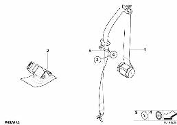 SAFETY BELT REAR diagram for BMW MINI Cabrio R52 Cooper