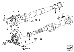 DRIVE SHAFT-CENT.BEARING-UNIVERSAL JOINT