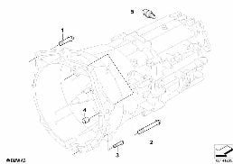 GEARBOX MOUNTING PARTS diagram for BMW 3 Series E93 330i