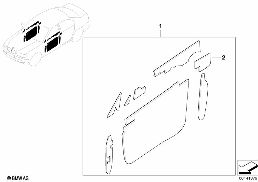 PROTECTIVE COVERS FRONT DOOR diagram for BMW 3 Series E46 325i