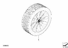 Roue hiver compl.rayon radial 139 -16