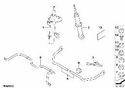 Elem. poj. podw. sport. J.Cooper Works diagram for BMW MINI R50 Cooper