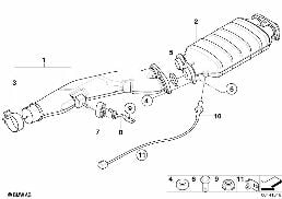 DIESEL PARTICLE FILTER diagram for BMW 5 Series E61 535d