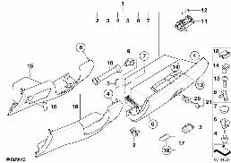 手套箱 diagram for BMW MINI Cabrio R52 Cooper