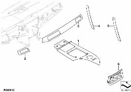 Bois Individual Pianolack schwarz diagram for BMW 5 Series E60 525i