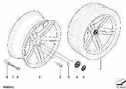 BMW ALLOY WHEEL, M DOUBLE SPOKE 167