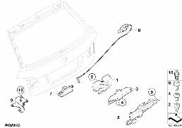 TRUNK LID/CLOSING SYSTEM diagram for BMW 5 Series E61 530d
