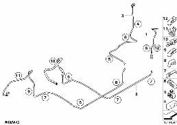 Przewód paliwa/Przewód przepłuk. pow. diagram for BMW MINI R50 Cooper
