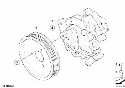 POWER STEERING PUMP diagram for BMW 5 Series E61 LCI M5