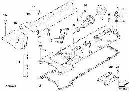 CYLINDER HEAD COVER diagram for BMW 5 Series E61 LCI M5
