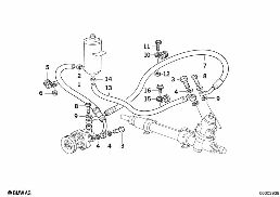 Direcção assistida/tubo de óleo diagram for BMW 5 Series E34 525ix