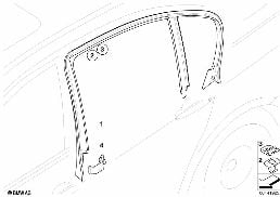 TRIM AND SEALS FOR DOOR, REAR