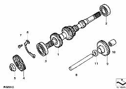 GS5-65BH Wałek odbioru napędu diagram for BMW MINI R50 Cooper