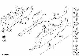 Handschuhkasten diagram for BMW 1 Series E87 120d