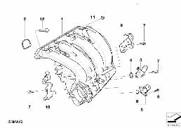 Kolektor ssący diagram for BMW 3 Series E90 318i