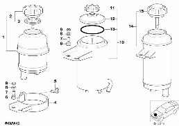 オイル リザーバー/個別部品 diagram for BMW 7 Series E38 735i