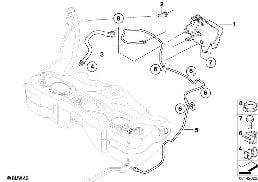 ACTIVATED CHARCOAL FILTER/FUEL VENTILAT diagram for BMW 5 Series E61 LCI M5