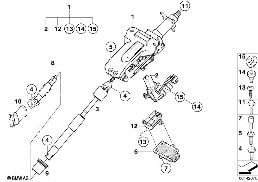 Kol. kier., elektr. reg./Elementy dod. diagram for BMW 7 Series E65 745i