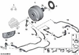 POWER BRAKE UNIT DEPRESSION diagram for BMW 3 Series E91 320i