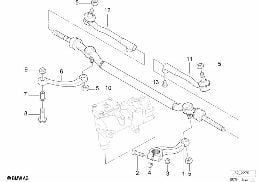 ステアリング コラム/タイ ロッド diagram for BMW 7 Series E38 735i