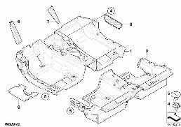 Revetement de SOL diagram for BMW 6 Series E64 650i