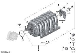 INTAKE MANIFOLD SYSTEM diagram for BMW 7 Series E66 740Li