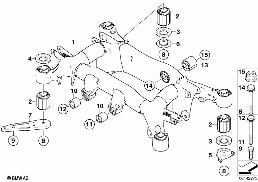 Držák zadní nápravy diagram for BMW 5 Series E60 M5