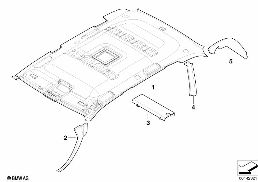 Ochr. sítě strop karoserie/A-B-C-sloupky diagram for BMW X5 E53 4.4i