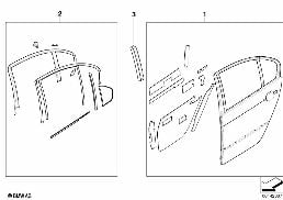 REAR DOOR SECURITY diagram for BMW 3 Series E46 325i