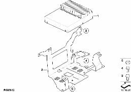 AMPLIFIER / HOLDER HIFI SYSTEM diagram for BMW 3 Series E91 335d