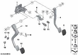 PEDALS/STOP LIGHT SWITCH diagram for BMW 3 Series E46 318i