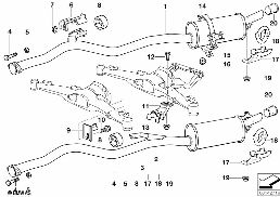 Silencieux arrière diagram for BMW 5 Series E34 518g