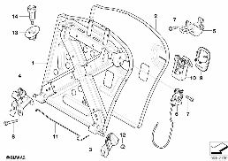 座椅 后部 座椅骨架 diagram for BMW MINI Cabrio R52 Cooper