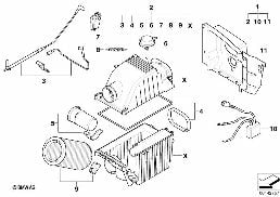 John Cooper Works 에어클리너시스템 diagram for BMW MINI Cabrio R52 Cooper S