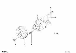 Idroguida-pompa a palette/fissaggio diagram for BMW 3 Series E36 318tds
