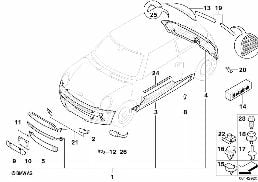 JCW pakiet aerodynamiczny - R50, R53 diagram for BMW MINI R50 Cooper