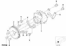 Pompe de servo-direction diagram for BMW 5 Series E39 525td