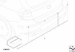 Kit de montage PDC arrière diagram for BMW 1 Series E81 120i