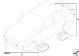 Kit de montage PDC avant et arrière diagram for BMW 1 Series E81 120i