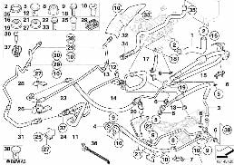 Hyd.ukł.kier.-przew.ol./Dynamic Drive diagram for BMW 5 Series E60 LCI 525d