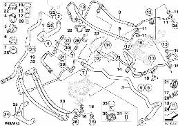 POWER STEERING/OIL PIPE/DYNAMIC DRIVE diagram for BMW 6 Series E63 645Ci