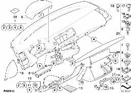 Verkleidung Instrumententafel diagram for BMW 1 Series E87 120d