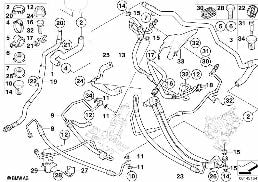 POWER STEERING/OIL PIPE/DYNAMIC DRIVE diagram for BMW 5 Series E60 LCI 540i