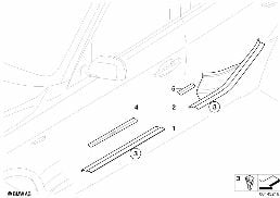 Osłona progu diagram for BMW X3 E83 LCI 2.0d